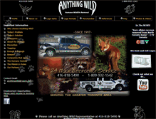 Tablet Screenshot of anythingwild.ca